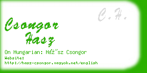 csongor hasz business card